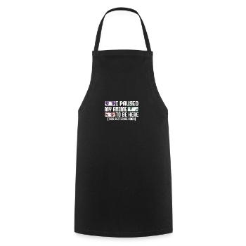 Paused My Anime Otaku Anime Gift - Cooking Apron - black - Front - AI Model Male 185 dark (185cm)