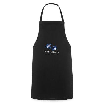 Always be yourself You can be a shark - Cooking Apron - black - Front - AI Model Male 185 dark (185cm)