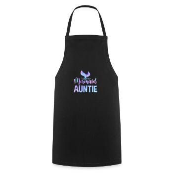 Tante Sirène Drôle Tante Femmes - Tablier de cuisine - noir - Devant - AI Model Male 185 dark (185cm)