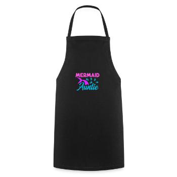 Tante Sirène Drôle Tante Femmes - Tablier de cuisine - noir - Devant - AI Model Male 185 dark (185cm)