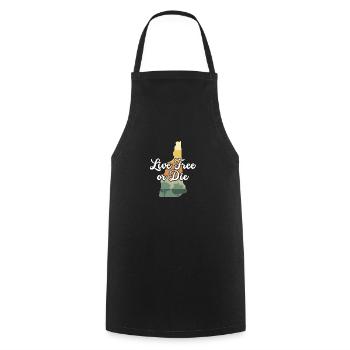 Live Free or Die Retro Nature Vintage New - Cooking Apron - black - Front - AI Model Male 185 dark (185cm)