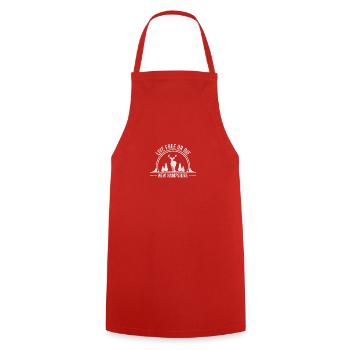 Nature Graphic "Live Free Or The New Hampshire" - Cooking Apron - red - Front - AI Model Male 185 dark (185cm)