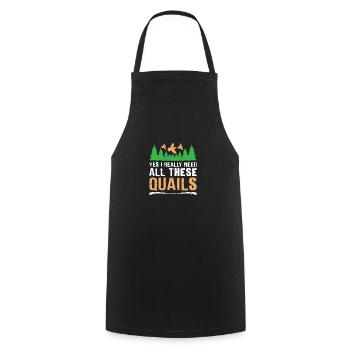 I can't wait for the pigeons of the - Cooking Apron - black - Front - AI Model Male 185 dark (185cm)