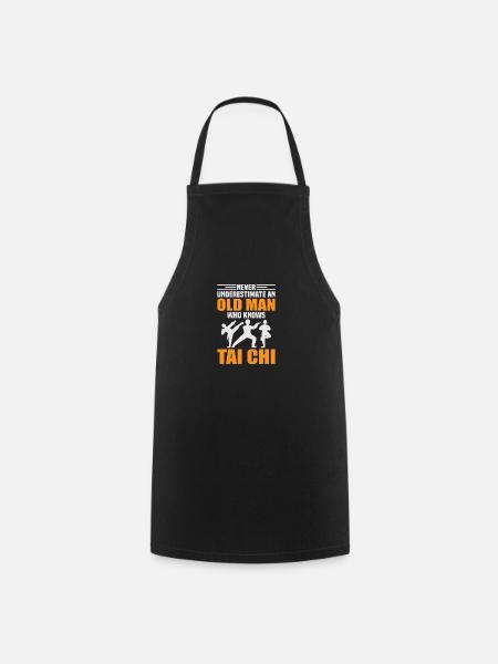Art du Tai Chi pour les grands-pères, art martial Tai Chi - Tablier de cuisine - noir