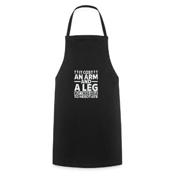 Amputation Lost Leg - Cooking Apron - black - Front - AI Model Male 185 dark (185cm)