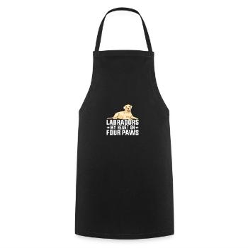 Propriétaire d’un labrador retriever américain Papa de laboratoire noir - Tablier de cuisine - noir - Devant - AI Model Male 185 dark (185cm)