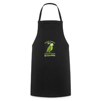 Green Monk Actor Quaker Conure Parrots - Cooking Apron - black - Front - AI Model Male 185 dark (185cm)