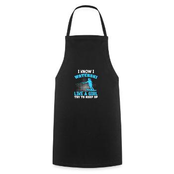 Ski nautique pour femmes filles skieuses nautiques - Tablier de cuisine - noir - Devant - AI Model Male 185 dark (185cm)