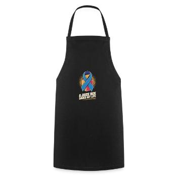 Getränk Flasche Rettet mein Leben - Kochschürze - Schwarz - Vorne - AI Model Male 185 dark (185cm)