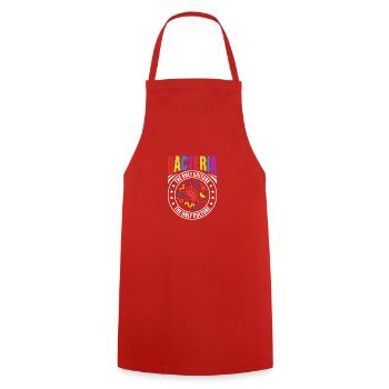 bacteria are the only culture that some people - Cooking Apron - red - Front - AI Model Male 185 dark (185cm)