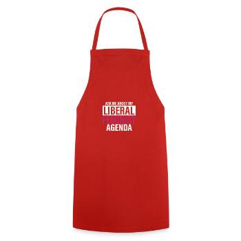 Selon mon programme féministe libéral - Tablier de cuisine - rouge - Devant - AI Model Male 185 dark (185cm)