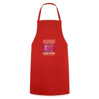 bacteria are the only culture that some people - Cooking Apron - red - Front - AI Model Male 185 dark (185cm)