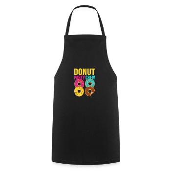 Donut Party Crew - Cooking Apron - black - Front - AI Model Male 185 dark (185cm)