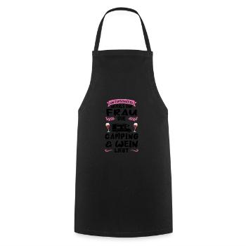 Campen Wein Campingplatz Geschenk - Kochschürze - Schwarz - Vorne - AI Model Male 185 dark (185cm)