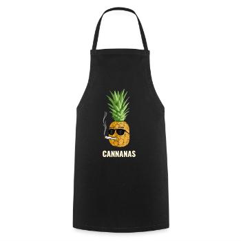 Cannabis Ananas - Kochschürze - Schwarz - Vorne - AI Model Male 185 dark (185cm)