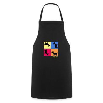 Goat "popart-goat" goatee - Cooking Apron - black - Front - AI Model Male 185 dark (185cm)