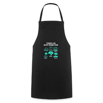Rollercoaster Amusement Park Rollercoaster Ride - Cooking Apron - black - Front - AI Model Male 185 dark (185cm)