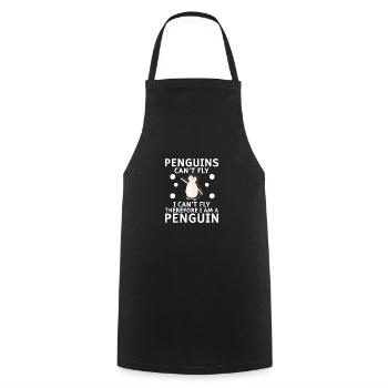 Penguin Penguin Penguin Penguin Lovers - Cooking Apron - black - Front - AI Model Male 185 dark (185cm)