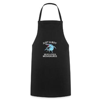 Biologiste marin Mosasaurus Time Dinosaures - Tablier de cuisine - noir - Devant - AI Model Male 185 dark (185cm)