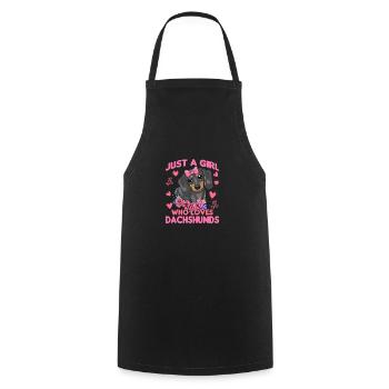 Teckel à poil rugueux - Tablier de cuisine - noir - Devant - AI Model Male 185 dark (185cm)