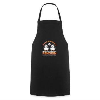 Penguin Penguin Penguin Penguin Lovers - Cooking Apron - black - Front - AI Model Male 185 dark (185cm)