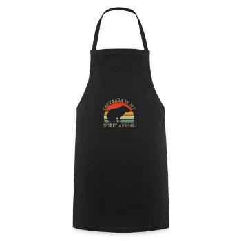 Capybara Wasserschwein Capybaras - Cooking Apron - black - Front - AI Model Male 185 dark (185cm)