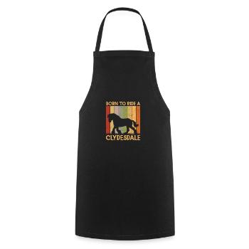 Clydesdale Cold Blood Horse Écosse Cheval - Tablier de cuisine - noir - Devant - AI Model Male 185 dark (185cm)