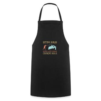 Cornhole Bean Bag Trou aveugle - Tablier de cuisine - noir - Devant - AI Model Male 185 dark (185cm)