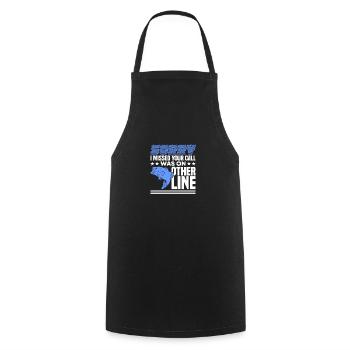 Pêche Pêche Pêcheur Pêche Canne à pêche - Tablier de cuisine - noir - Devant - AI Model Male 185 dark (185cm)