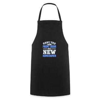 Homeowners 2023 New House Funny Women - Cooking Apron - black - Front - AI Model Male 185 dark (185cm)