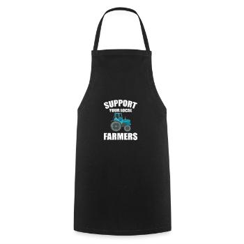 Lakale Farmers support tractor drivers - Cooking Apron - black - Front - AI Model Male 185 dark (185cm)