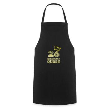 Age 26 - Cooking Apron - black - Front - AI Model Male 185 dark (185cm)