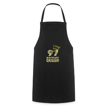 Birthday 97 - Cooking Apron - black - Front - AI Model Male 185 dark (185cm)