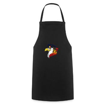Chad - Cooking Apron - black - Front - AI Model Male 185 dark (185cm)