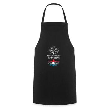 Luxembourg Roots - Cooking Apron - black - Front - AI Model Male 185 dark (185cm)