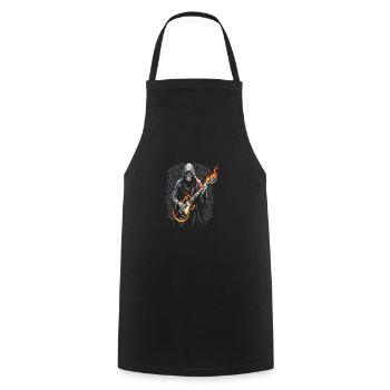 Grim Reaper with Guitar - Rock Style - Cooking Apron - black - Front - AI Model Male 185 dark (185cm)