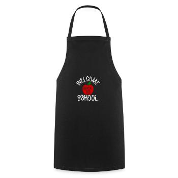 SCHOOL DAY SCHOOL START CLASS SHIRTS GIFT MOTIFS - Cooking Apron - black - Front - AI Model Male 185 dark (185cm)