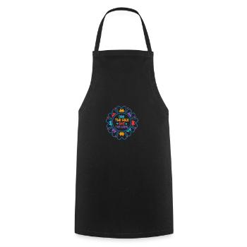 ABILITY TO SEE LABEL AUTIST PUZZLE ADSH SAYINGS - Cooking Apron - black - Front - AI Model Male 185 dark (185cm)