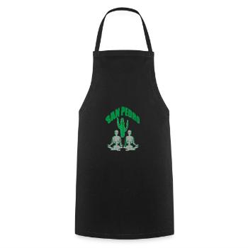 San Pedro Cactus/Mescaline Cactus - Cooking Apron - black - Front - AI Model Male 185 dark (185cm)