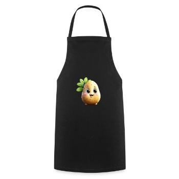 niedliche Kartoffel - Kochschürze - Schwarz - Vorne - AI Model Male 185 dark (185cm)