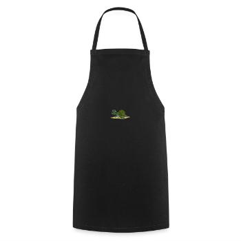 Cadeau mignon bébé tortue - Tablier de cuisine - noir - Devant - AI Model Male 185 dark (185cm)