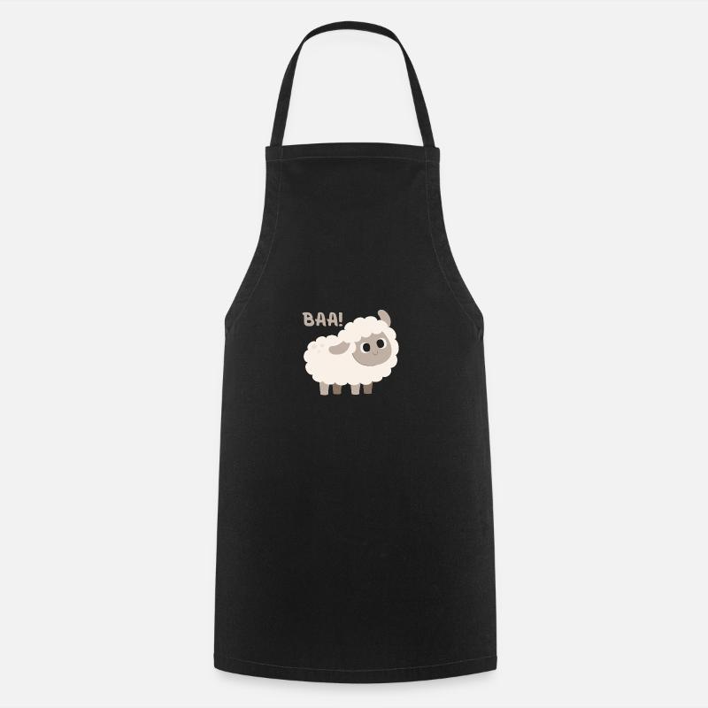 Cute Sheep - Cooking Apron - black