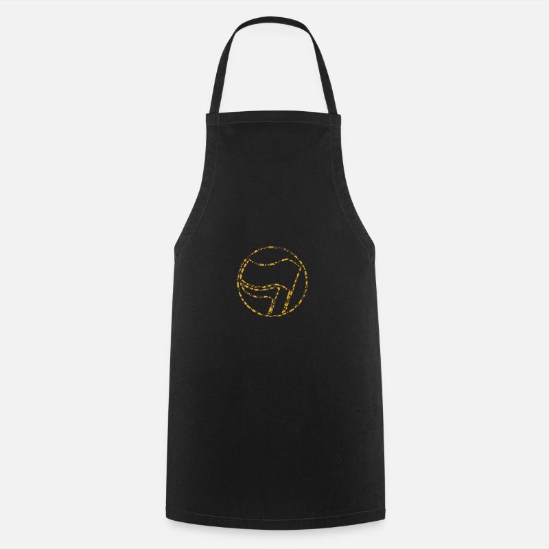 Drapeau Drapeau Drapeaux Drapeaux Antifascistes - Tablier de cuisine - noir