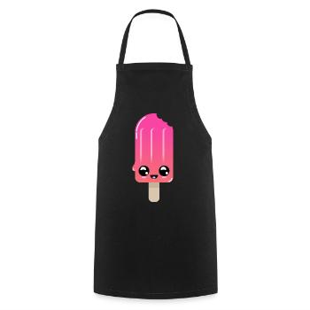 Chupito de helado con ojos brillantes - Cooking Apron - black - Front - AI Model Male 185 dark (185cm)