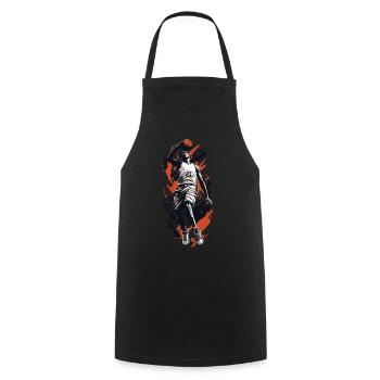Basketball Game Action Aesthetic Streetwear - Cooking Apron - black - Front - AI Model Male 185 dark (185cm)