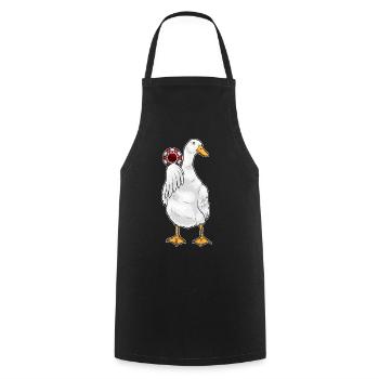 Duck Poker Jetons de poker - Tablier de cuisine - noir - Devant - AI Model Male 185 dark (185cm)