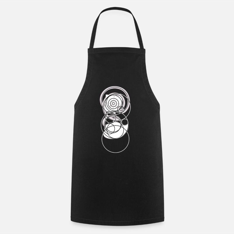 Éclore en équilibre – la fleur du Nombre d’Or - Tablier de cuisine - noir