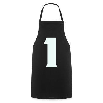 1 - Tablier de cuisine - noir - Devant - AI Model Male 185 dark (185cm)