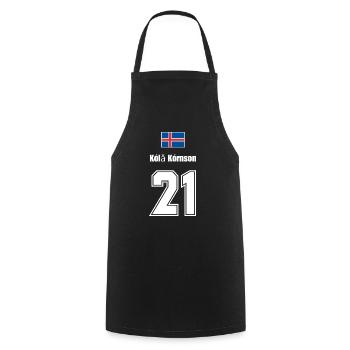 Island Trikot Nr.21 - Kochschürze - Schwarz - Vorne - AI Model Male 185 dark (185cm)