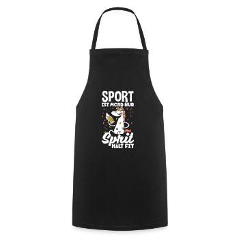 Sport ist Mord nur Sprit hält fit Biertrinker & - Kochschürze - Schwarz - Vorne - AI Model Male 185 dark (185cm)
